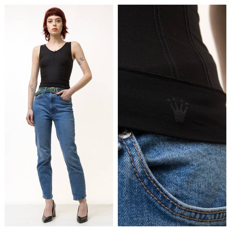 00Er Vinage Triupmh Elasti Bodysculpture Bodywear T-Shirt Schwarz in M-Größe/ Vintage Schwarzes von MoodGirlsUA