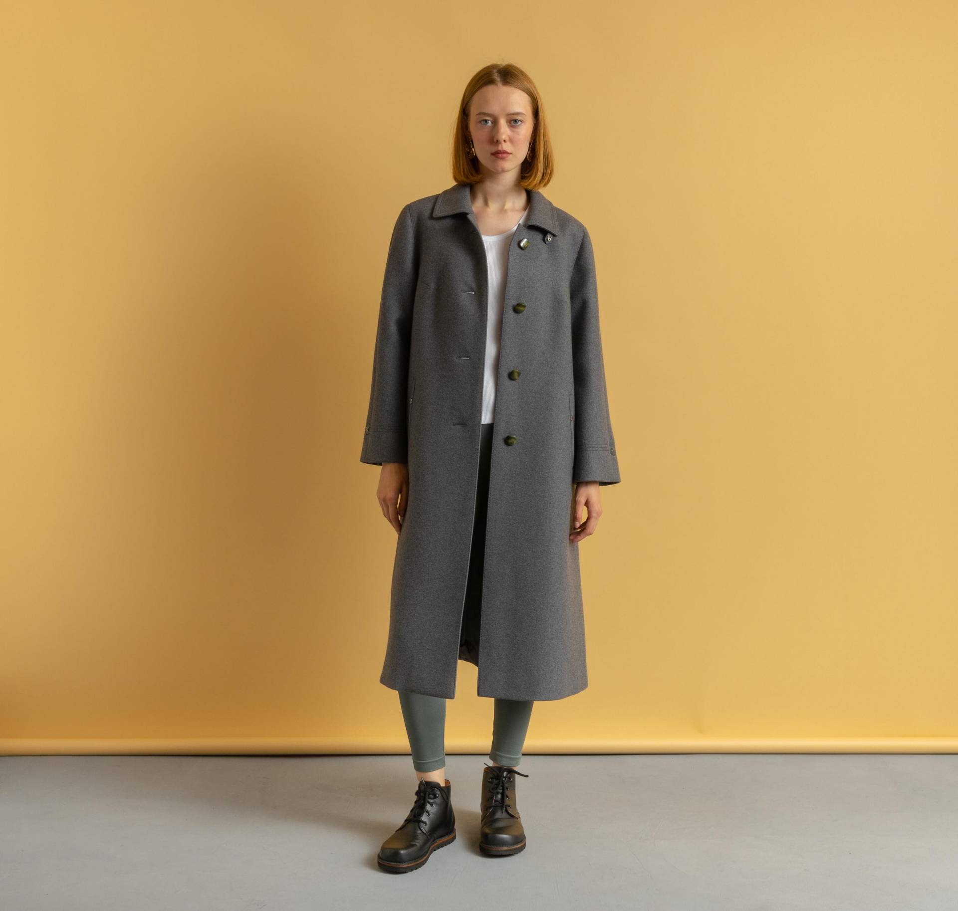 80Er Damen Grau Lammwolle Mantel Vintage Wintermantel Langer Wollmantel Oberbekleidung Maxi Kleidung Größe Medium von MoodGirlsUA