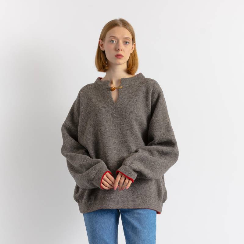 80Er Vintage Norwegen Strickmode Handgestrickter Wollpullover/Damen Fair Isle Größe Medium von MoodGirlsUA