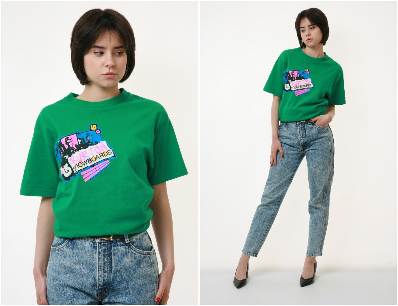 90Er Jahre Burton Vintage Oldschool Grafik Druck T-Shirt Herren Kleidung Logo Kurze Ärmel Freundin Geschenk 18489 von MoodGirlsUA