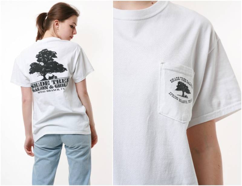 90Er Jahre Gildan Shade Tree Vintage Baumwolle T-Shirt 16759 von MoodGirlsUA
