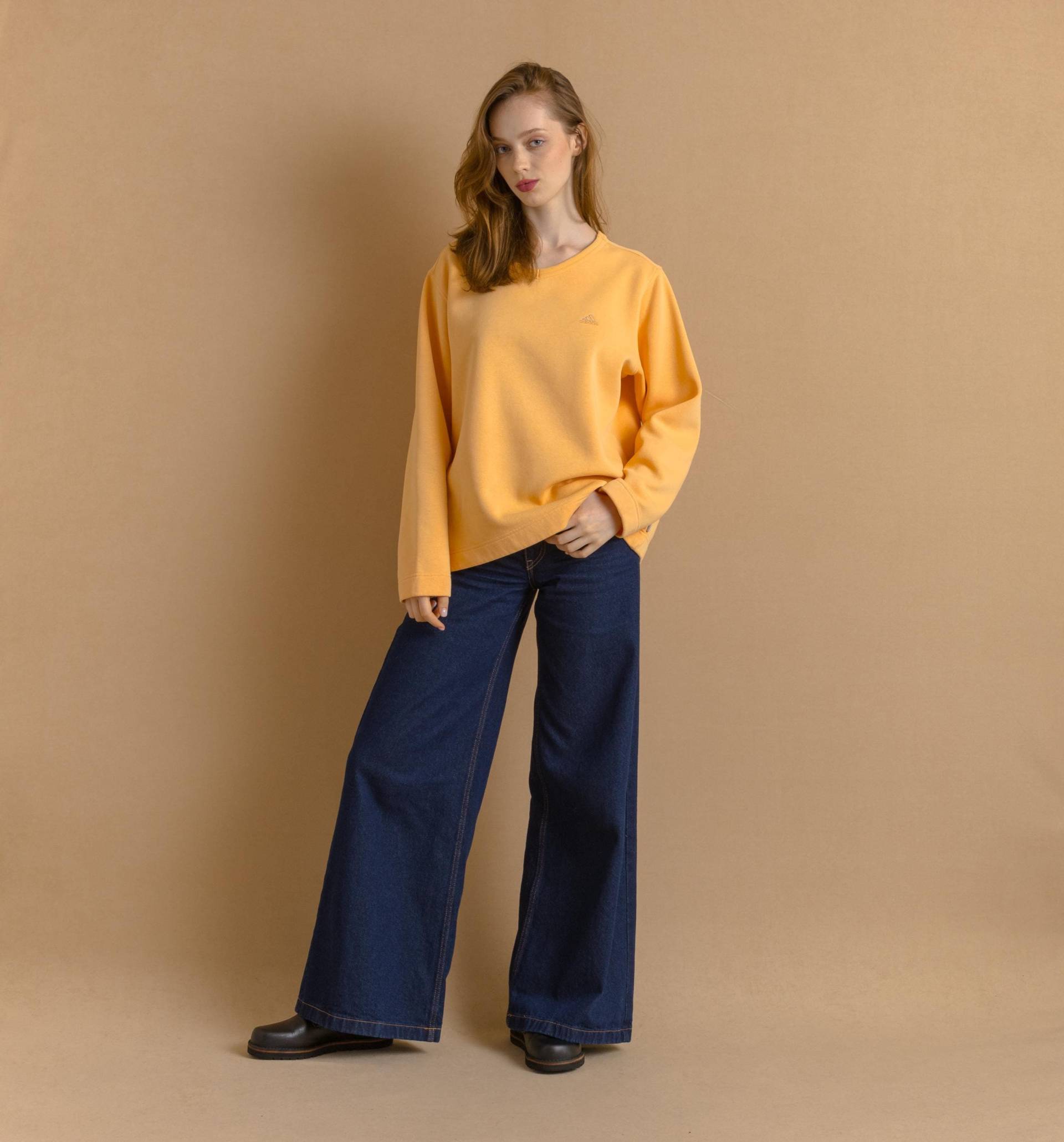 90Er Jahre Vintage Adidas Damen V-Ausschnitt Sport Free Sweatshirt Größe M Medium / von MoodGirlsUA