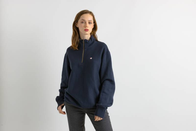 90Er Jahre Vintage Champion Sweatshirt Blaues Größe Herren Xlarge Retro Rave Classic Athletic Sport Style Kleines Logo Pullover von MoodGirlsUA