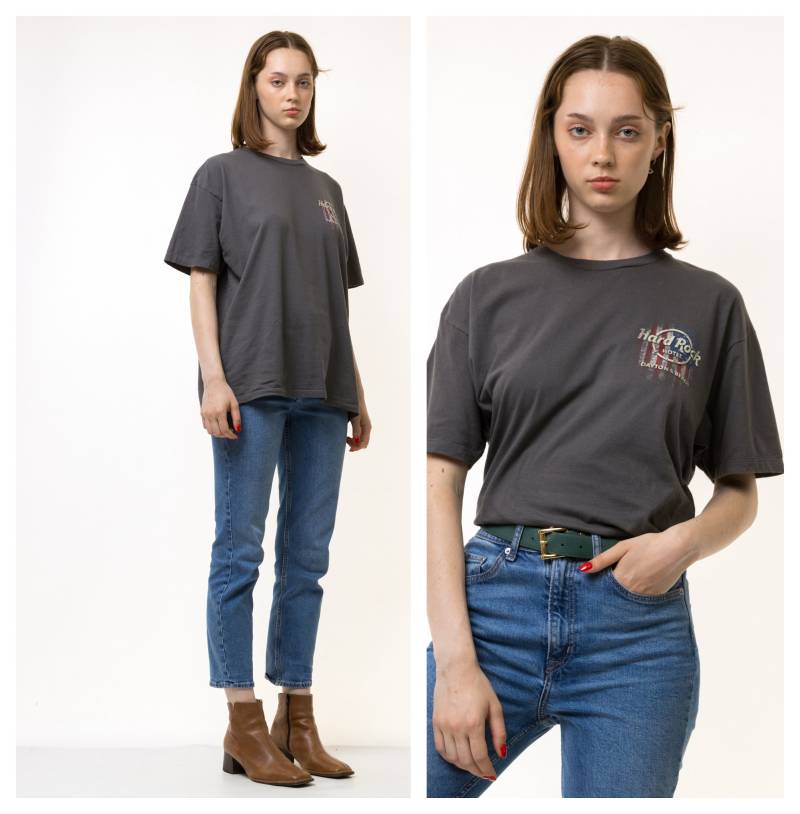 90Er Jahre Vintage Hard Rock Cafe Daytona Beach T-Shirt I Unisex Grafikdruck - Herren Groß | Vintage-T-Shirt Mit Grauem von MoodGirlsUA