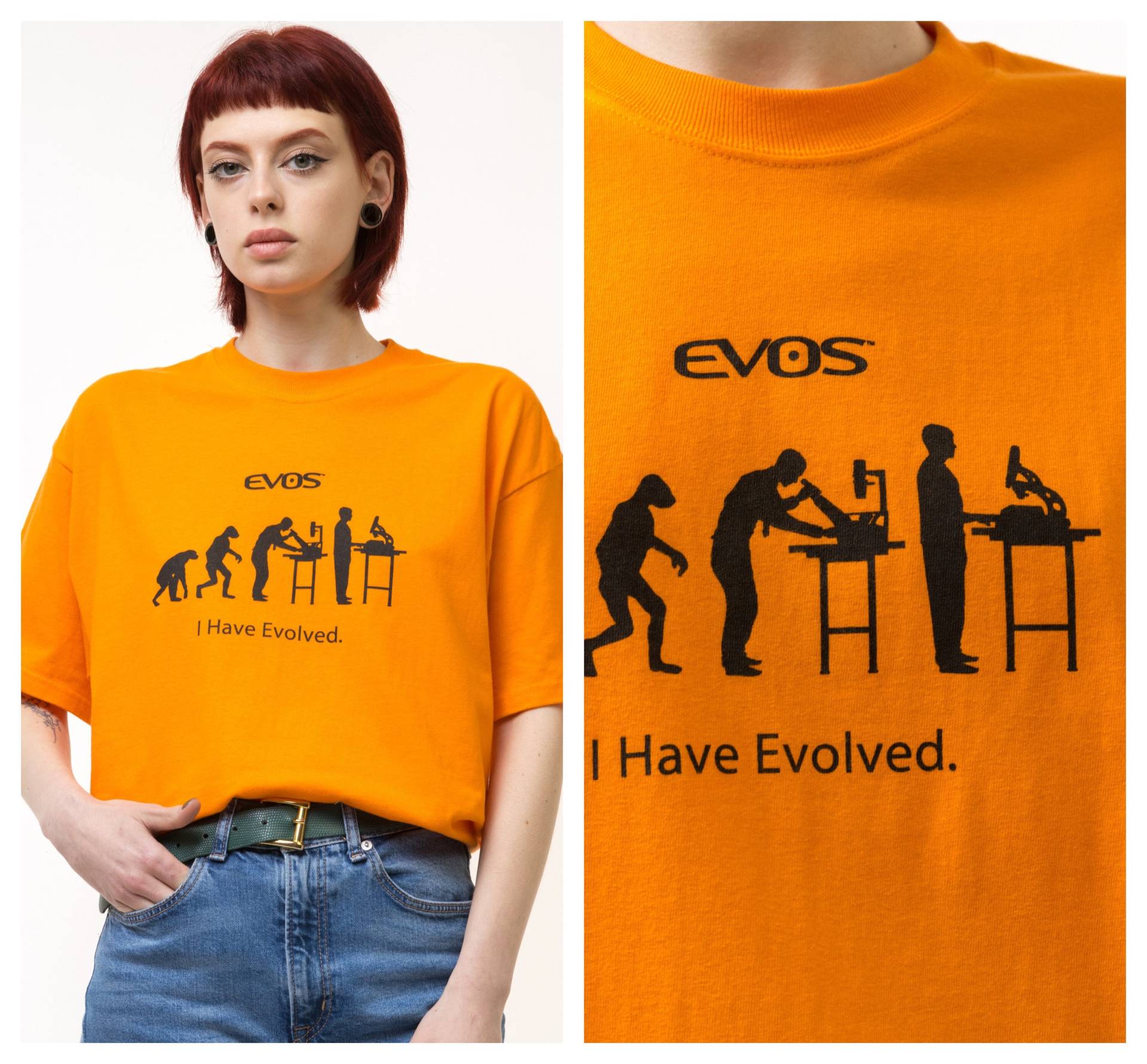 90Er Jahre Vintage I Have Envolved Orange T Shirt - Herren L, Damen L | T-Shirt Mit Vintage-Orange-Grafikdruck von MoodGirlsUA