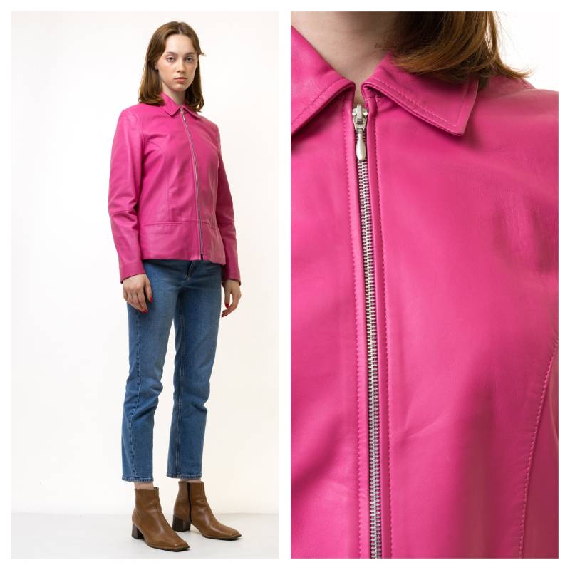 90Er Jahre Vintage Vtg Seltene Leder Gefüttert Übergroße Blazer Biker Outwear Herbst Jacke Freundin Geschenk Größe S von MoodGirlsUA