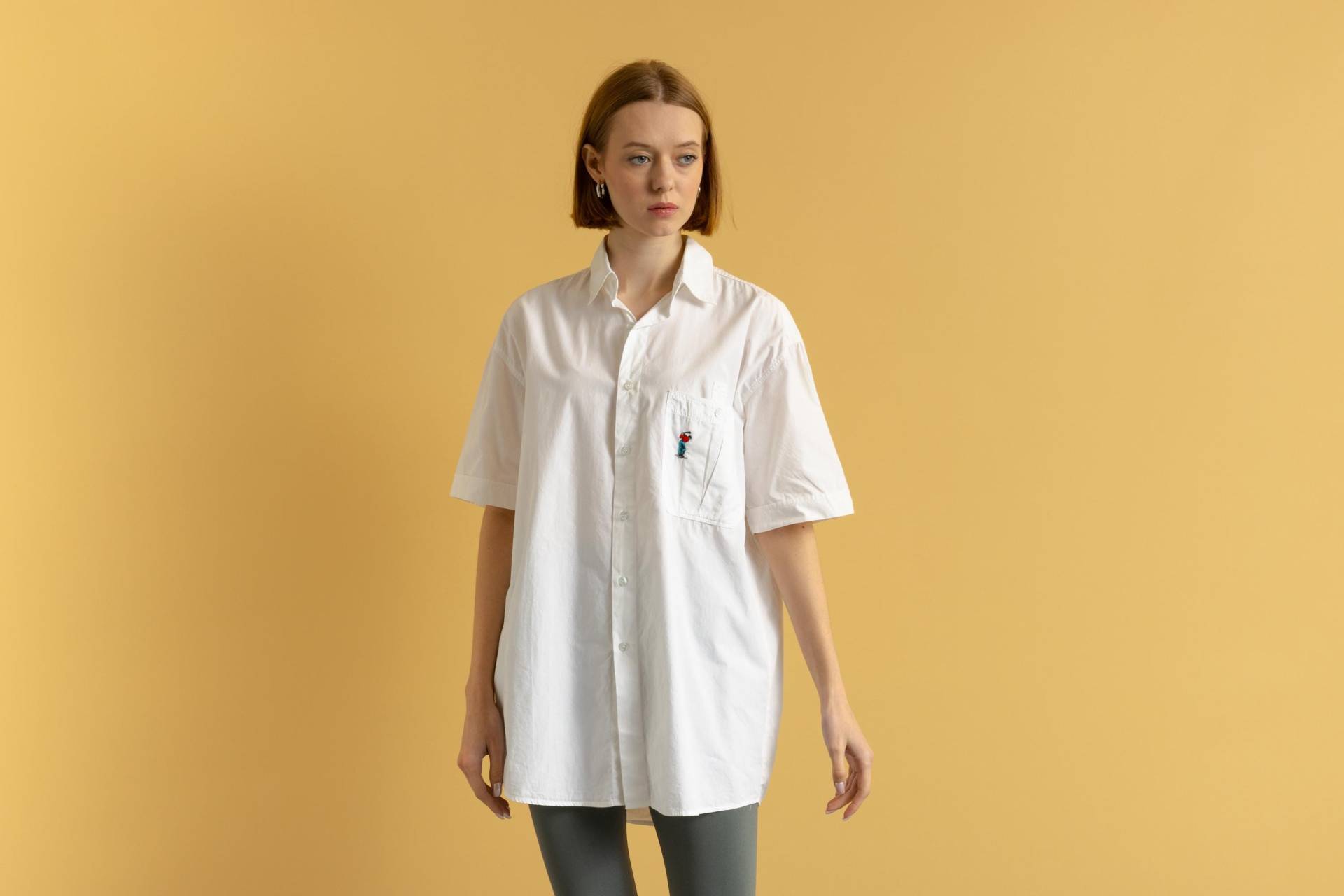 90Er Vintage Adidas Golf Kurzarm Button Up Classic Fit Herrenmode Weißes Shirt Every Day Wear von MoodGirlsUA