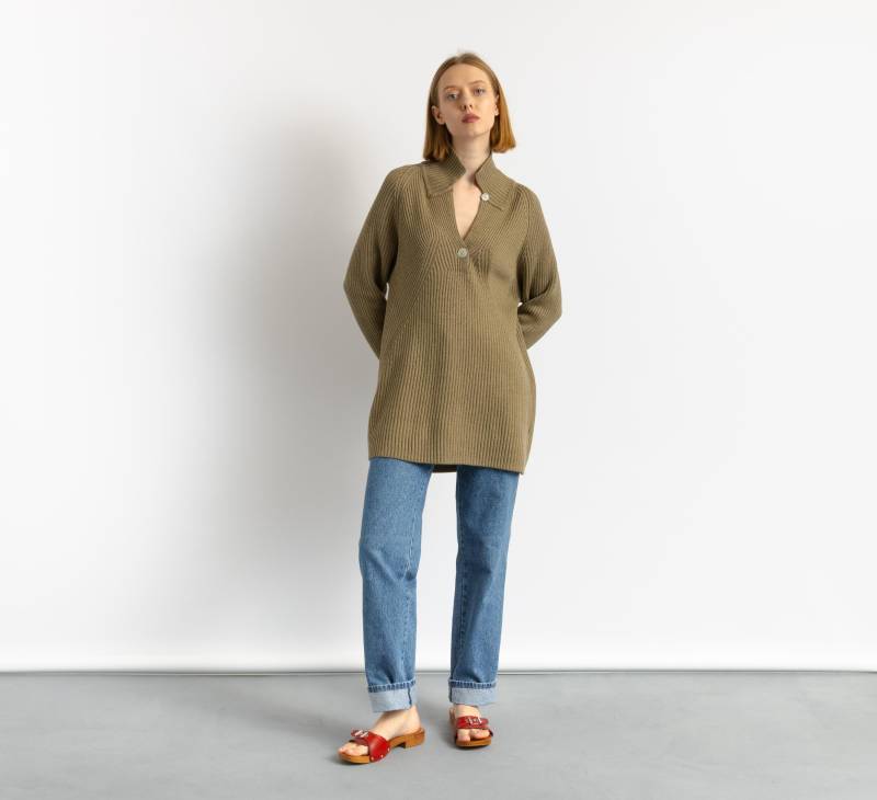 90Er Vintage Damen Gino Bacchi Wolle Und Kaschmir Strickpullover Mit Kragen Gr. 44 Passt Medium von MoodGirlsUA