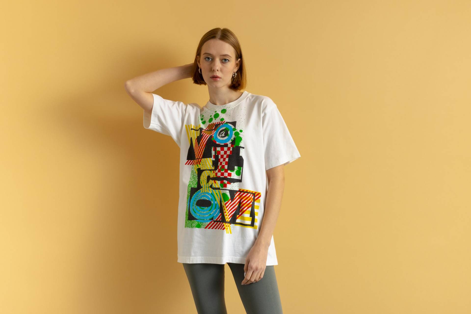 90Er Volcom Vintage Oldschool Grafikdruck T-Shirt Herren Kleidung Logo Kurze Ärmel Freundin Geschenk von MoodGirlsUA