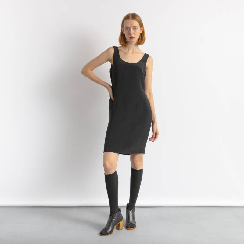 Escada Couture Schwarzes Abend-Cocktail-Vintage-Kleid Aus 100 % Seide, Größe 36 Klein von MoodGirlsUA