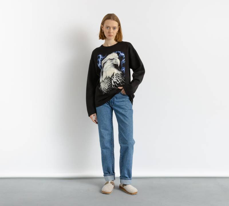 Oldschool-Sweatshirt Mit Adler-Print, Lässige Freizeitkleidung, Seltener Pullover, Unisex, Herrengröße M von MoodGirlsUA