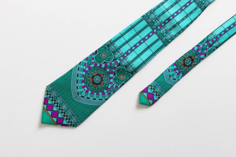 Pal Zileri Krawatte Abstraktes Muster Druck Retro Schönes Luxus Geschenk Für Männer Accessoires Seide 90Er Jahre Stil Herren von MoodGirlsUA