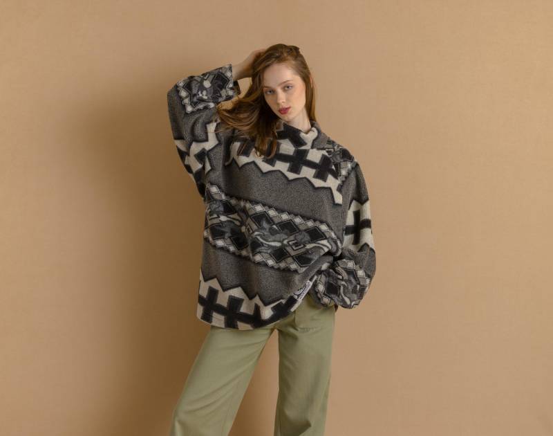 Polartec Fleece Outwear Top Pullover/ Vintage 90Er Retro 80Er Sport Oldschool Pullover Sweatshirt von MoodGirlsUA