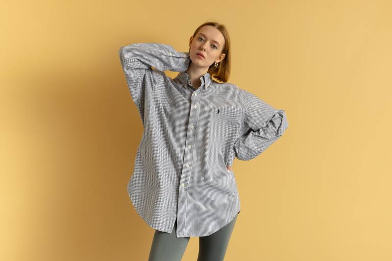 Ralph Lauren Herren Karohemd, Baumwollhemd, 00Er Classic Button Up, Langarmhemd, Größe Groß von MoodGirlsUA