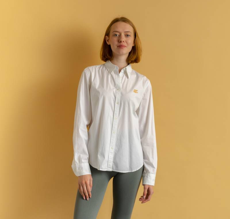 Ralph Lauren Weiße Bluse, Baumwollhemd, 00Er Jahre Classic Button Up, Langarmhemd Für Damen, Größe Groß von MoodGirlsUA