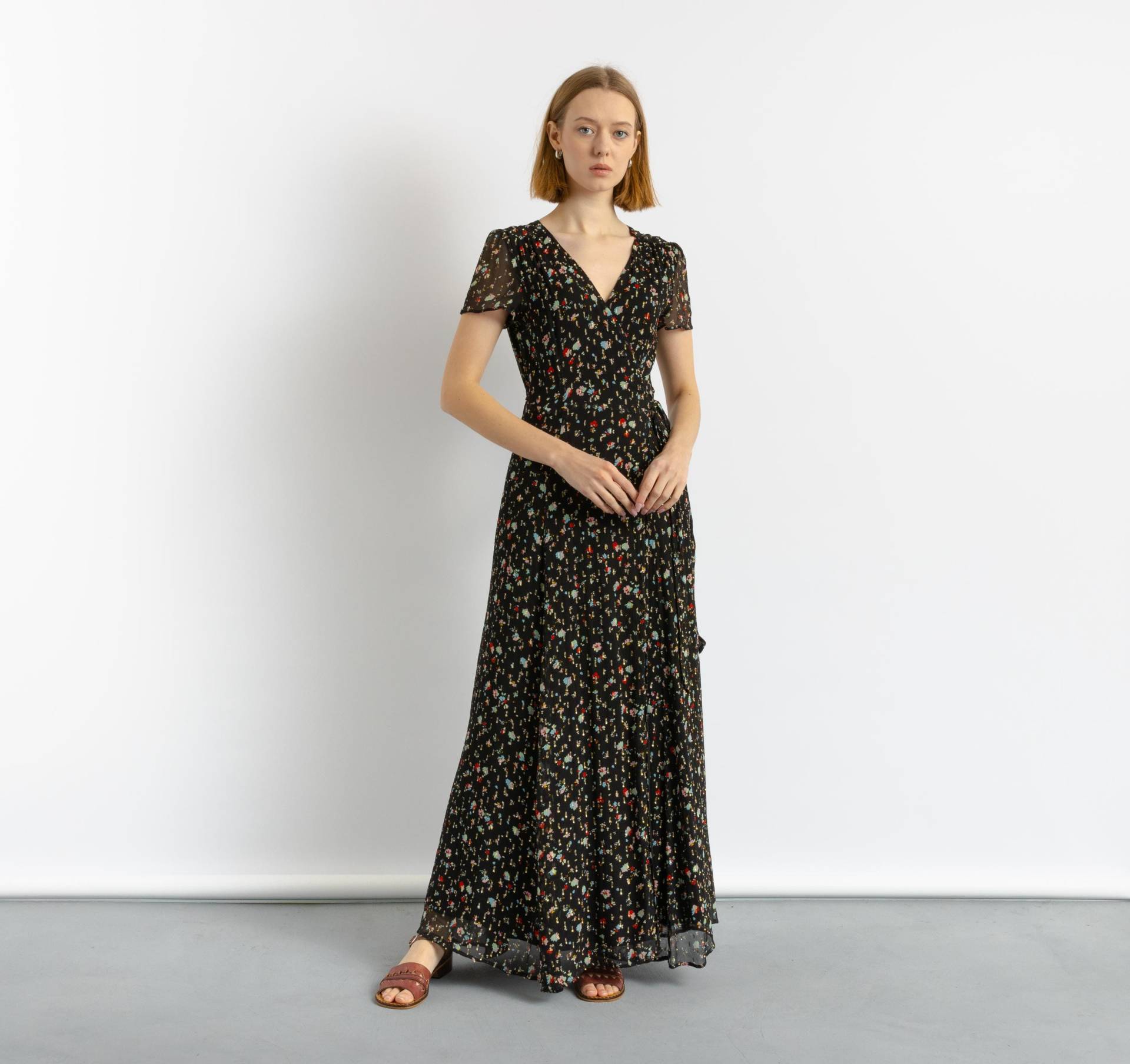 Sezane Paris Kleid Aus Den 2000Er Jahren, Größe 38 | Small, Romantisch, Midi-Länge, Bedruckt von MoodGirlsUA