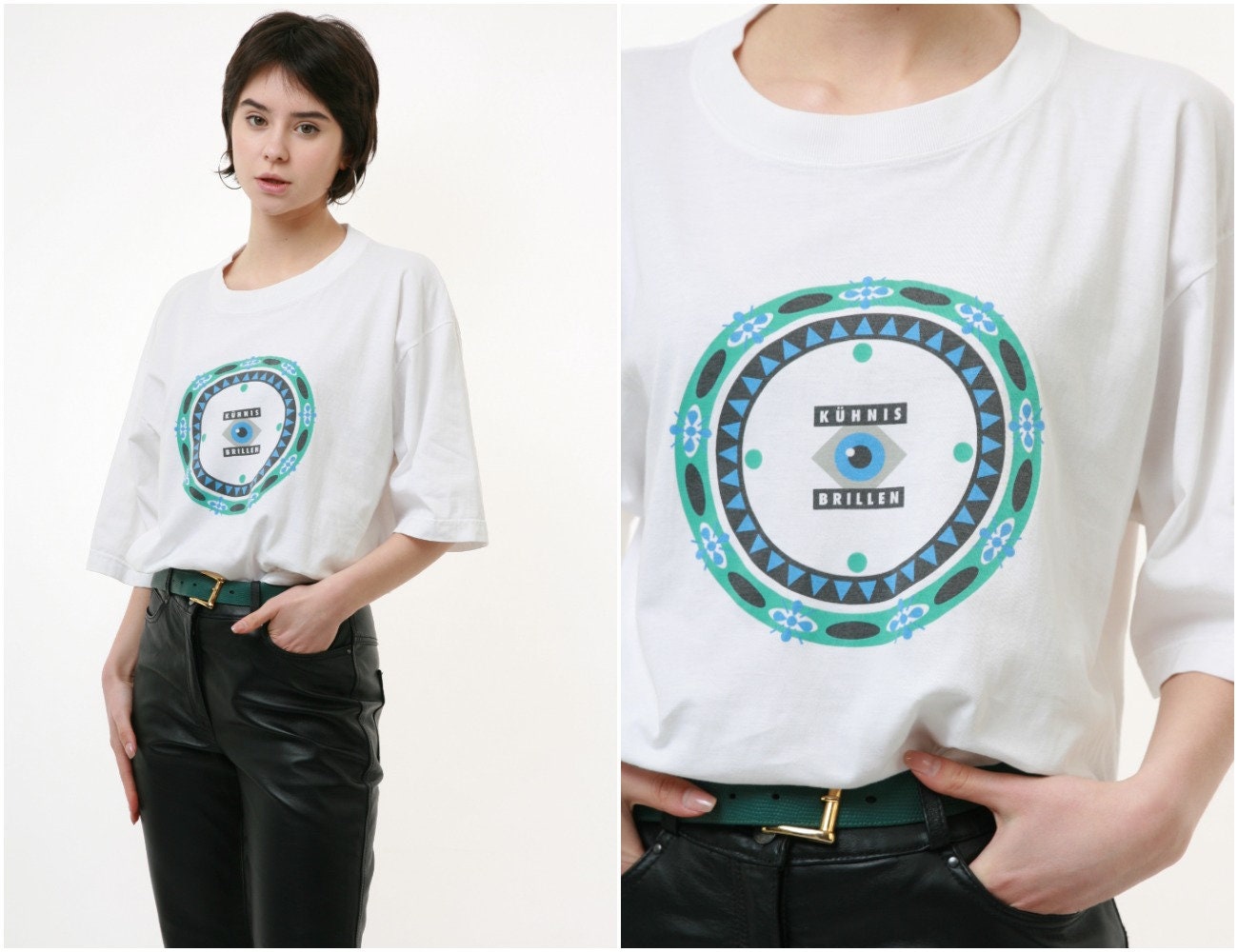 Top Spirit Vintage Oldschool Grafik Druck Logo Weiß T-Shirt T-Shirt 18217 von MoodGirlsUA