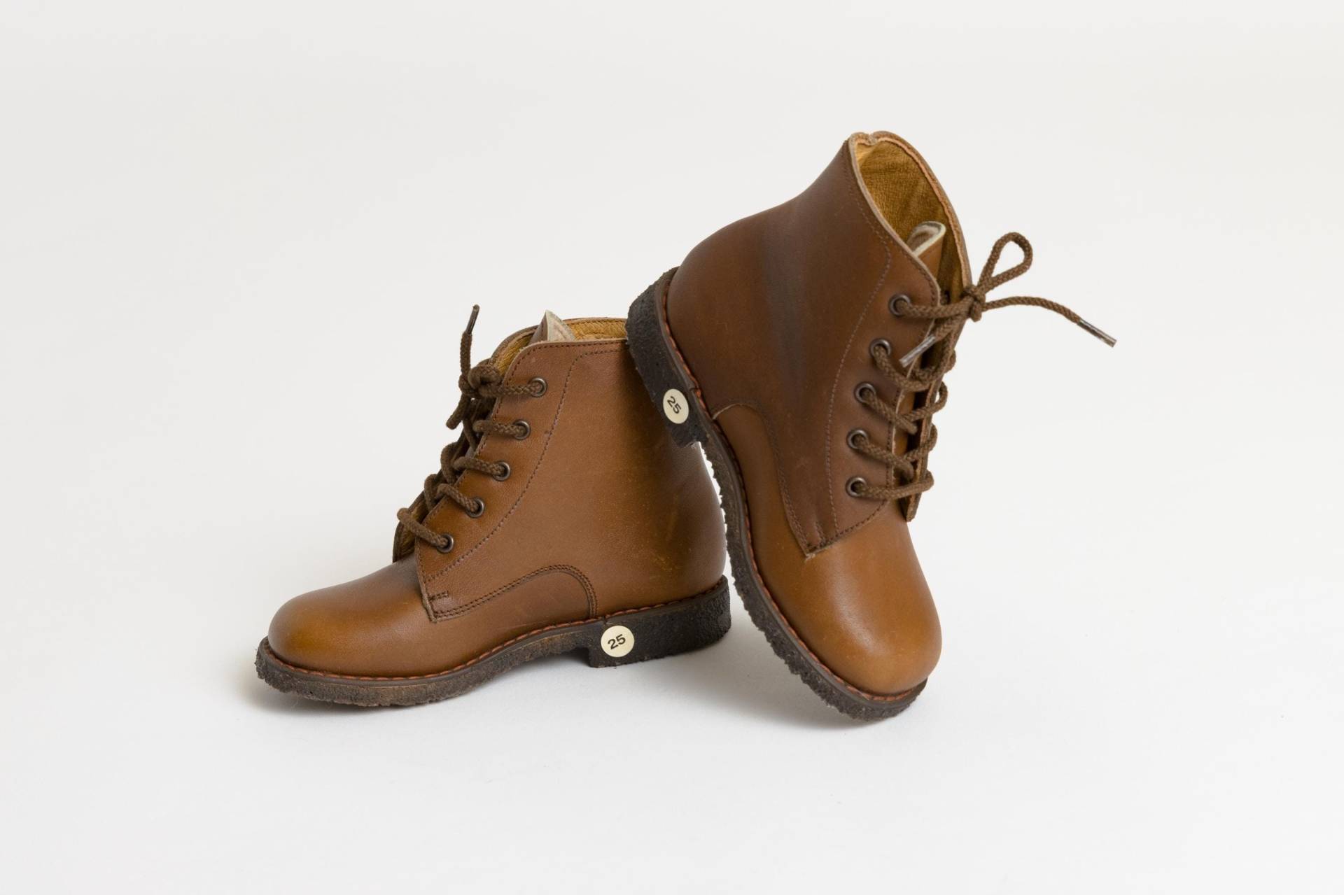 Vintage Bally Kinderstiefel Aus Den 70Er Jahren, Braun, Mit Eckiger Zehenpartie, Größe 25 E von MoodGirlsUA