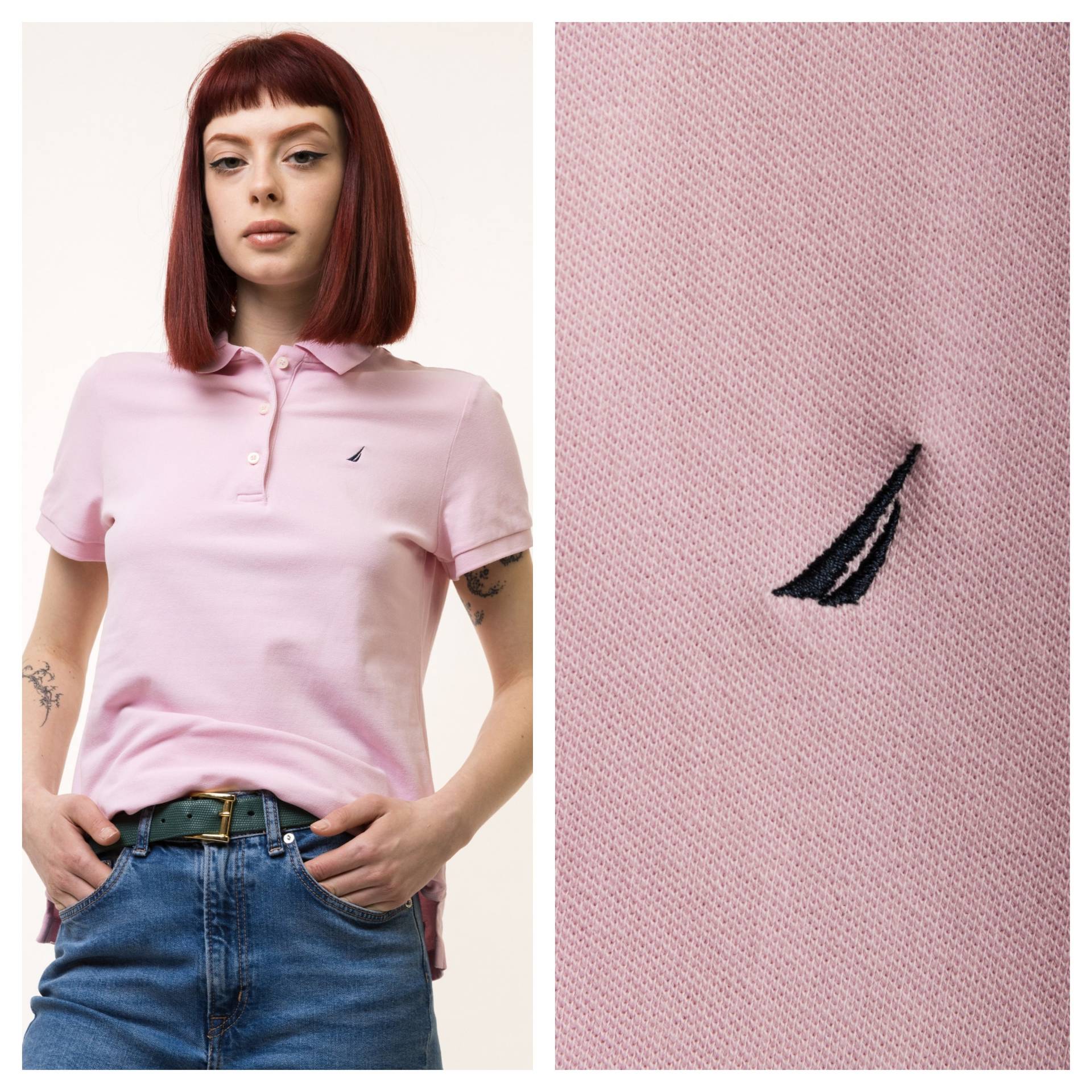 Vintage Frau Nautica Pink Classic Kurzarm Polo T-Shirt Größe M Medium 4917/Kleidung von MoodGirlsUA