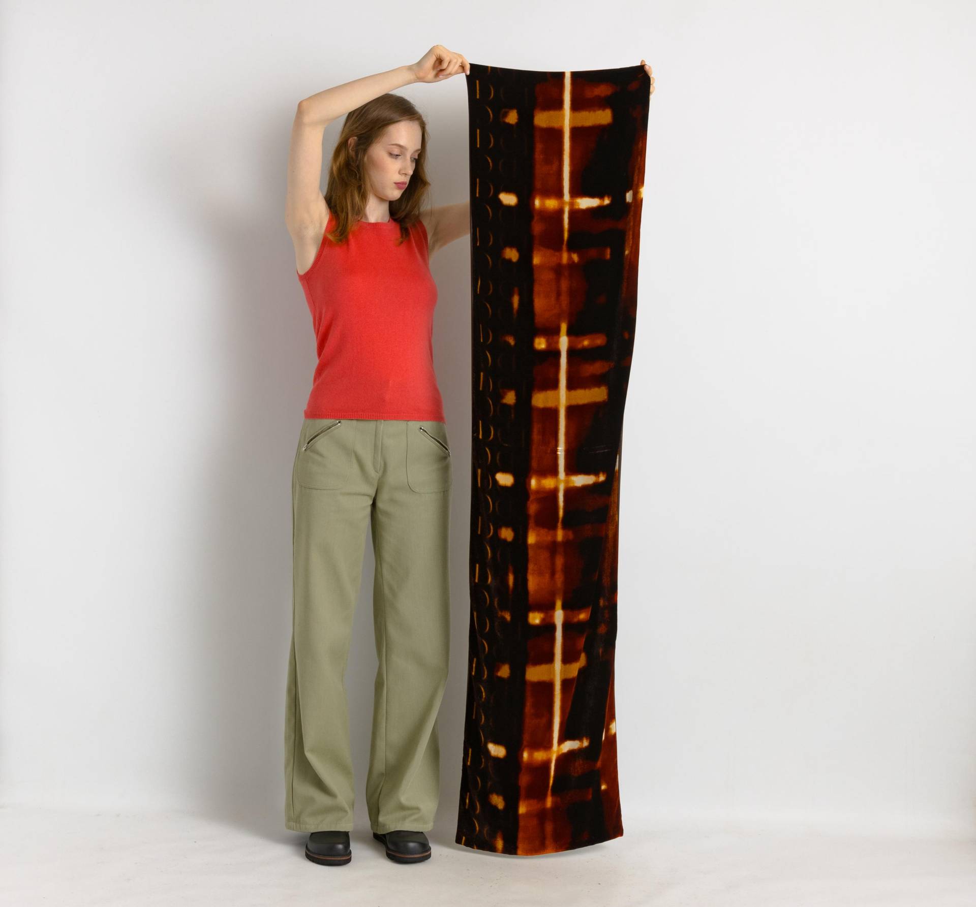 Vintage Preloved Christian Dior Samt Langer Samtschal 180 X 42 cm von MoodGirlsUA