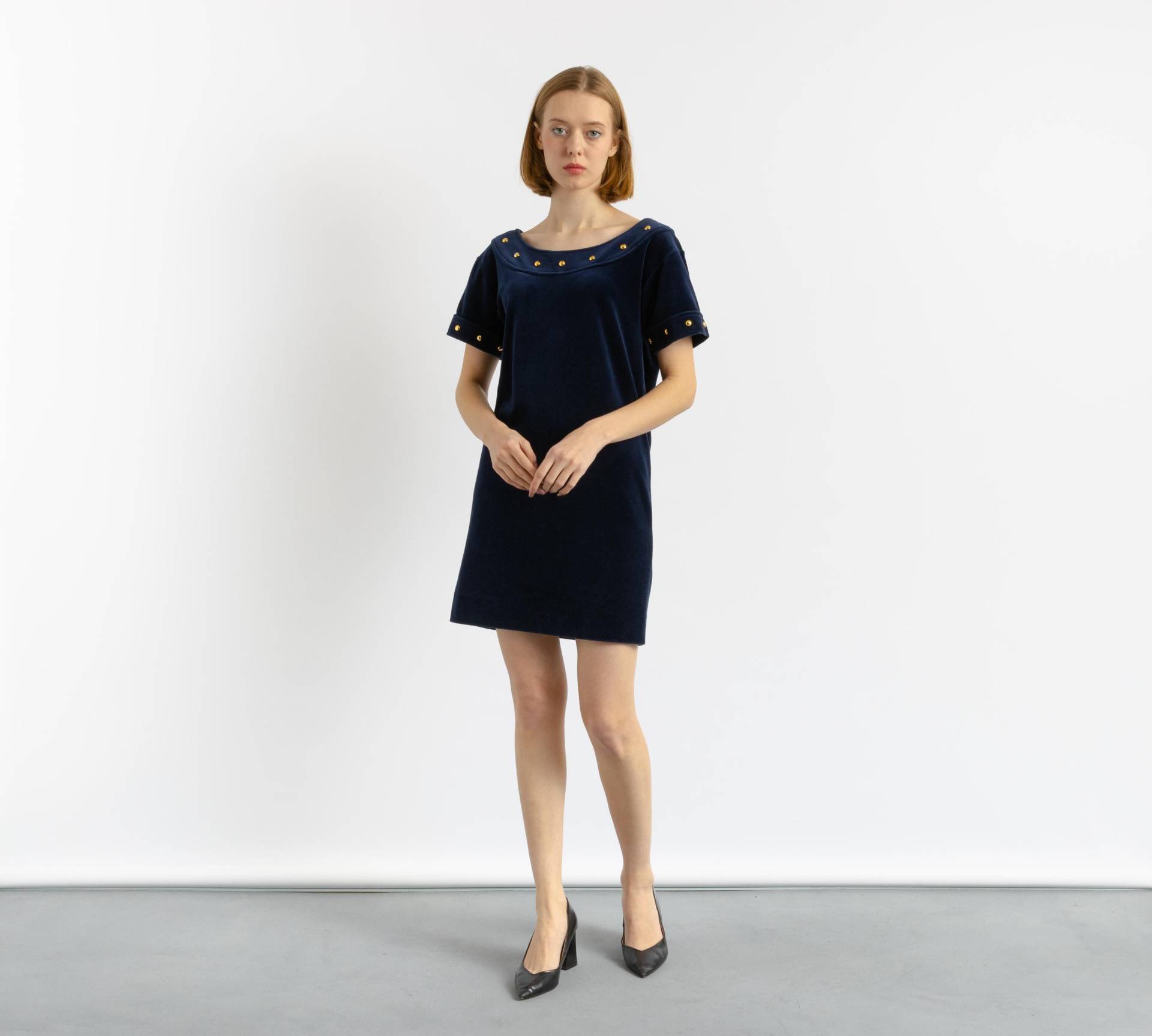 Vintage Samtkleid Von Ysl Yves Saint Laurent Aus Den 80Er Jahren von MoodGirlsUA