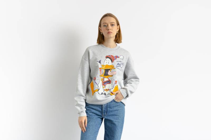 Vintage-Sweatshirt Im Retro-stil Der 90Er Jahre Mit Tiermotiven Und Cartoon-Print, Damen, Größe M von MoodGirlsUA
