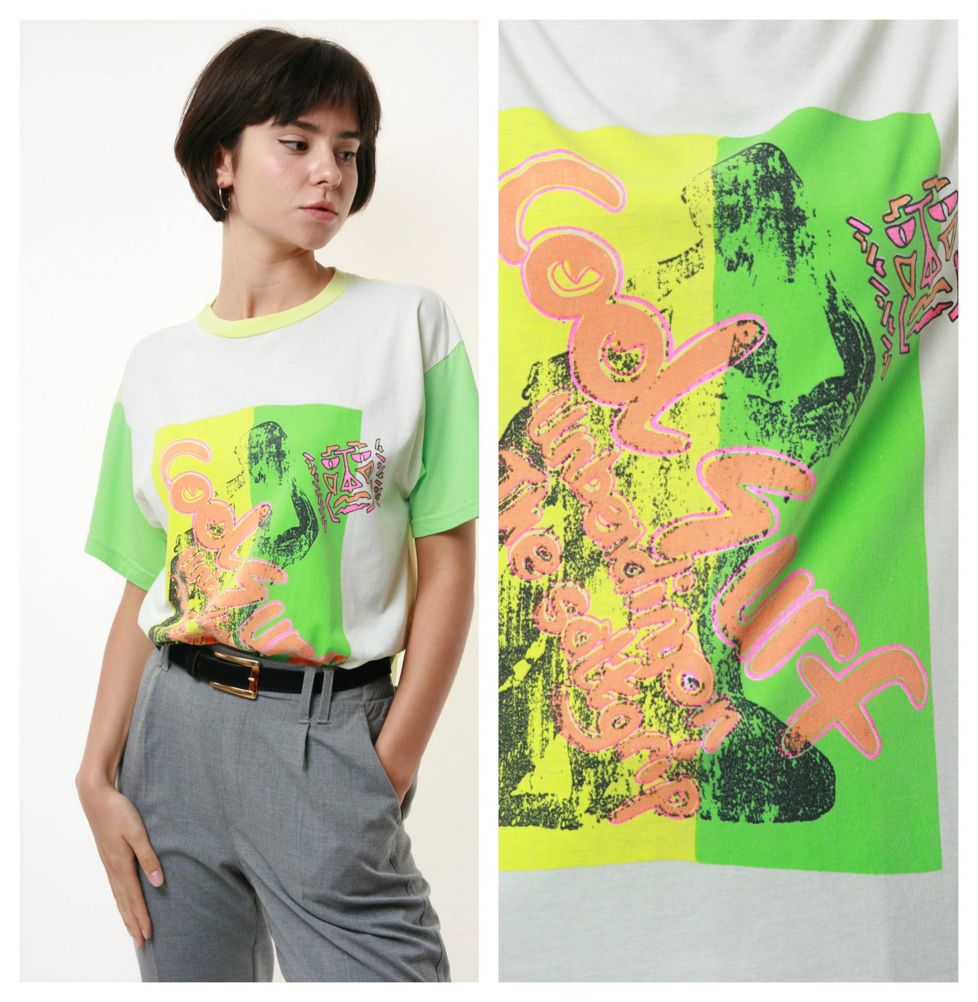 Vtg Seltene 90Er Jahre Vintagecool Surf Vintage Grafik Druck Baumwolle T-Shirt 17514 von MoodGirlsUA