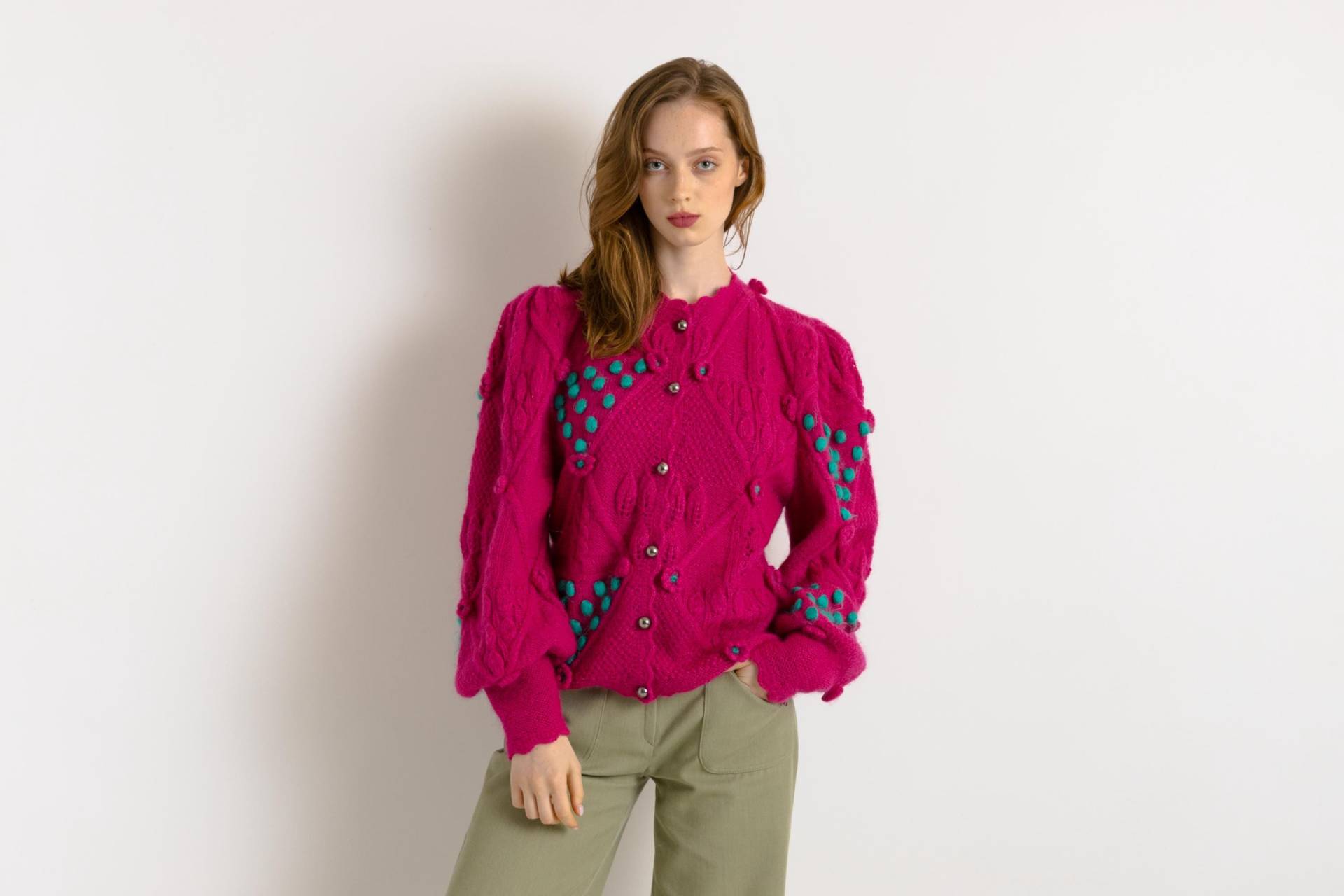 strickjacke 80Er West Germany Handgemachte Wolljacke Bestickte Handgestrickte Tiroler Bayerisch von MoodGirlsUA