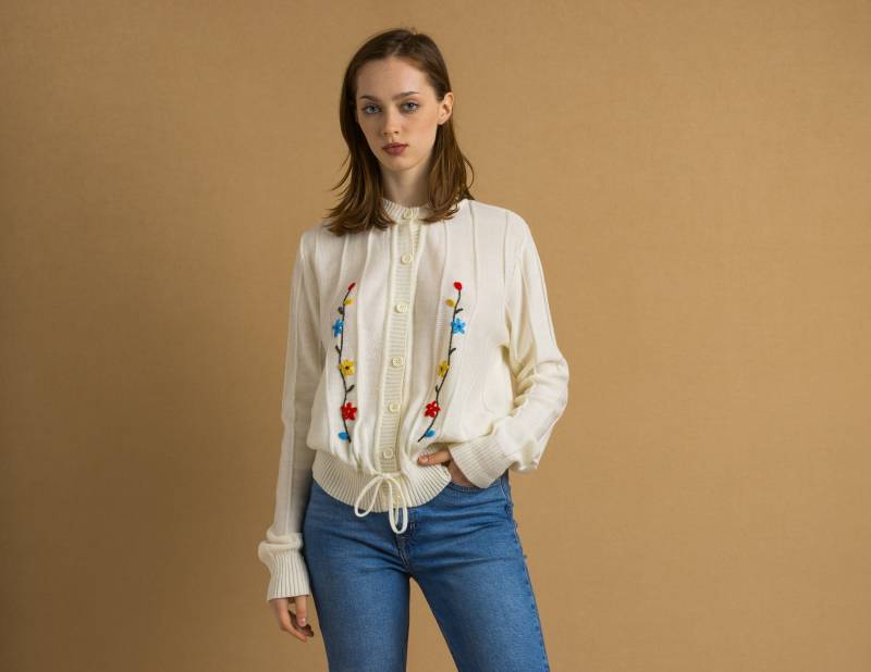 strickjacke 80Er West Germany Handgemachte Wolljacke Bestickte Handgestrickte Tiroler Bayerisch von MoodGirlsUA