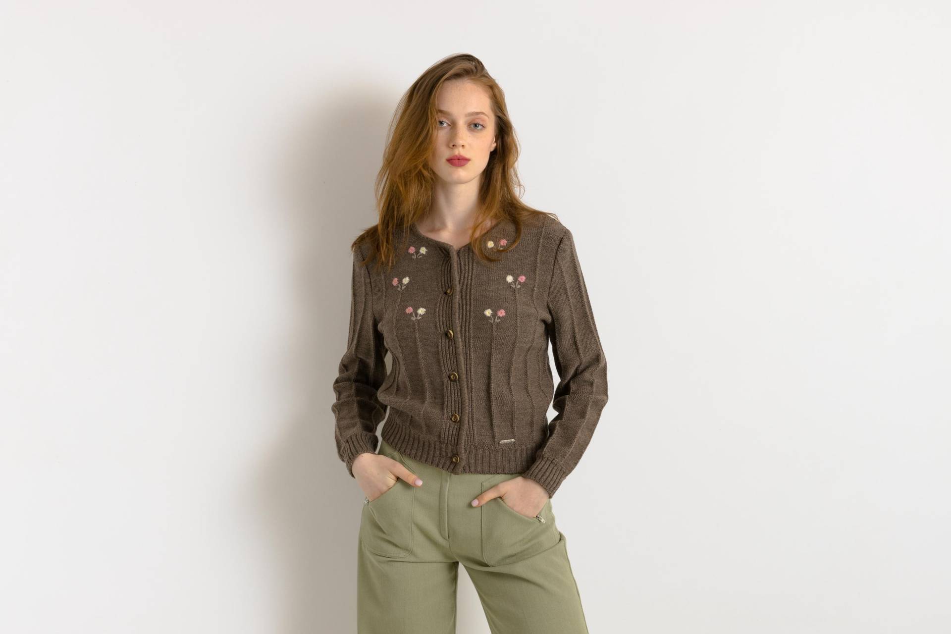 strickjacke 80Er West Germany Handgemachte Wolljacke Bestickte Handgestrickte Tiroler Bayerisch von MoodGirlsUA