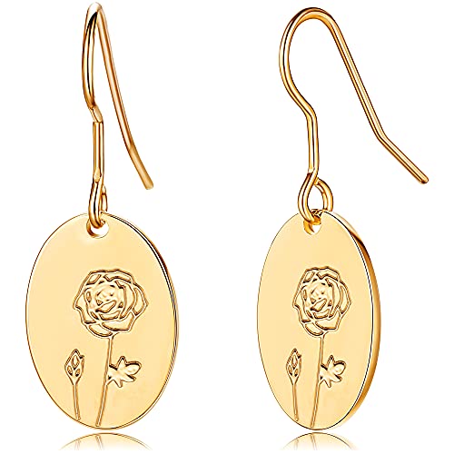 Moodear Mode Gold Ohrringe für Frauen Zarte Blume Ohrringe Minimalistische Böhmische Stil 14 Karat Hypoallergen Geburtstagsgeschenk für Sie, Messing, Kein Edelstein Moodear Mode Gold Ohrringe für Frauen Zarte Blume Ohrringe Minimalistische Böhmische Stil 14 Karat Hypoallergen Geburtstagsgeschenk für Sie, Messing, Kein Edelstein von Moodear