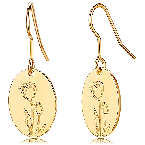 Moodear Modische Ohrringe Damen Gold - Süße Blumen Ohrringe - Minimalistischer Boho Schmuck Hypoallergen 14 Karat Geburtstagsgeschenk für Sie, Messing, Zirkonia Moodear Modische Ohrringe Damen Gold - Süße Blumen Ohrringe - Minimalistischer Boho Schmuck Hypoallergen 14 Karat Geburtstagsgeschenk für Sie, Messing, Zirkonia von Moodear