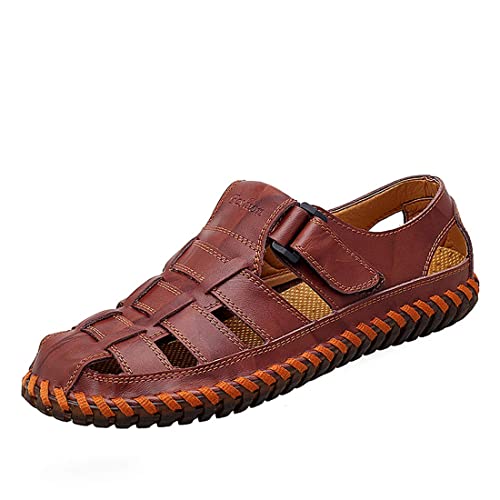 Modischer Herren-Sandalen, Wanderschuhe, Komfort, Frühling/Sommer, Outdoor-Sport,Vin Rouge,40 EU(Herstellergröße:41) von Moodeng