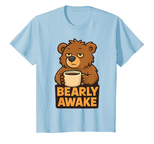 Kinder BEARLY AWAKE - Lustiges Sleepy Bear Design T-Shirt Kinder BEARLY AWAKE - Lustiges Sleepy Bear Design T-Shirt von Moodimals - Kidswear and Clothing