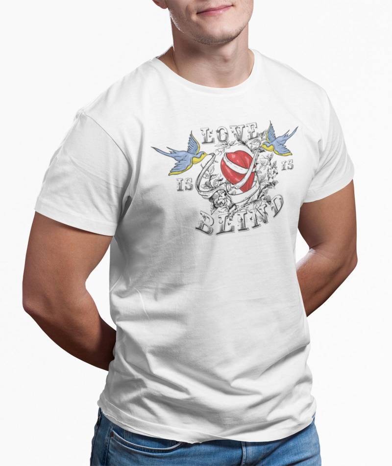Hunde Aus | Love Is Blind - Herren-Baumwoll-T-Shirt Aus 100% Baumwolle Hunde Aus | Love Is Blind - Herren-Baumwoll-T-Shirt Aus 100% Baumwolle von MoogaShopArt