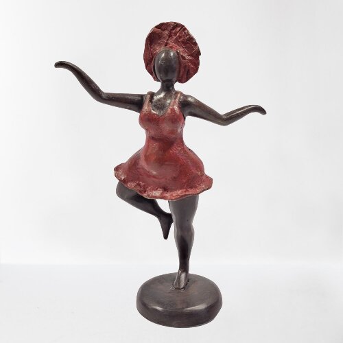 Moogoo Creative Africa Bronze-Skulptur "Bobaraba Danseuse" by Alain Soré | 1kg 24cm | Unikate von Moogoo Creative Africa