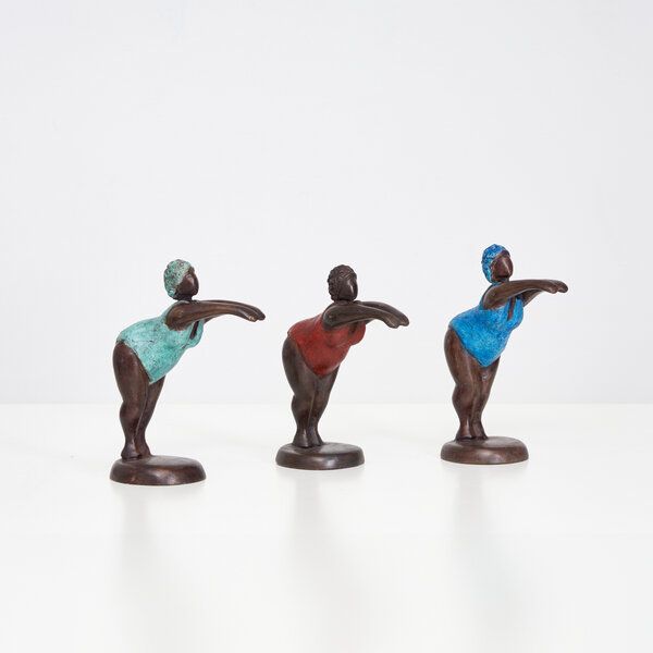 Moogoo Creative Africa Bronze-Skulptur "Bobaraba Plongeuse" by Alain Soré | 1kg 20cm | Unikate von Moogoo Creative Africa