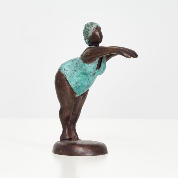 Moogoo Creative Africa Bronze-Skulptur "Bobaraba Plongeuse" by Alain Soré | 1kg 20cm | Unikate von Moogoo Creative Africa