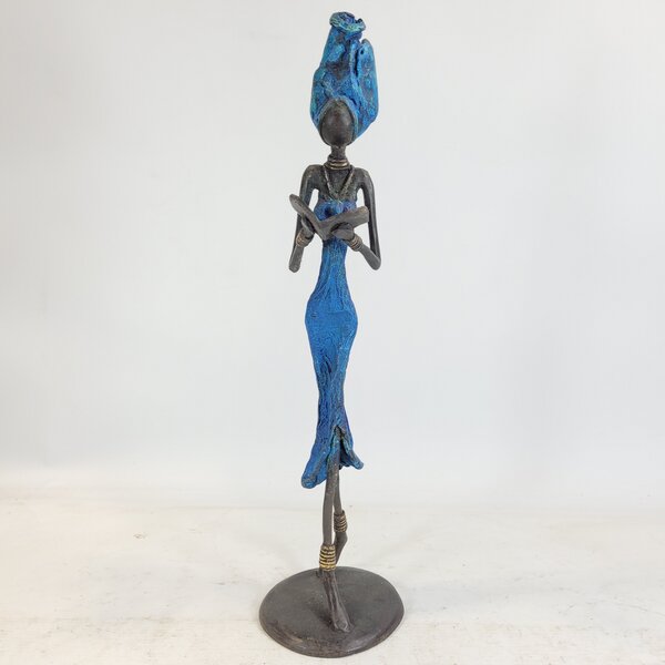 Moogoo Creative Africa Bronze-Skulptur "Femme avec livre" by Issouf | 15/25/35cm | Unikate von Moogoo Creative Africa