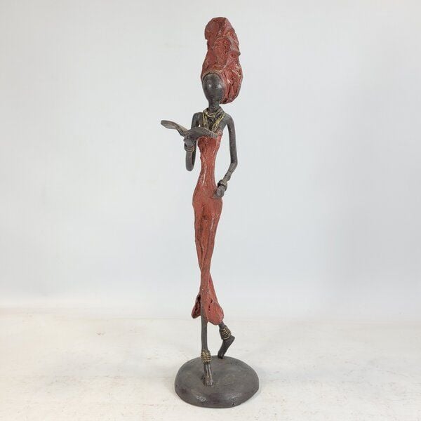 Moogoo Creative Africa Bronze-Skulptur "Femme avec livre" by Karim | 15/25 cm | Unikate von Moogoo Creative Africa