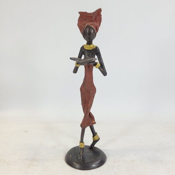 Moogoo Creative Africa Bronze-Skulptur "Femme avec livre" by Karim | 15/25 cm | Unikate von Moogoo Creative Africa