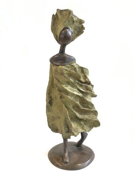 Moogoo Creative Africa Bronze-Skulptur "Femme du Sahel" by Patrice Balma Unikate 36-42cm von Moogoo Creative Africa