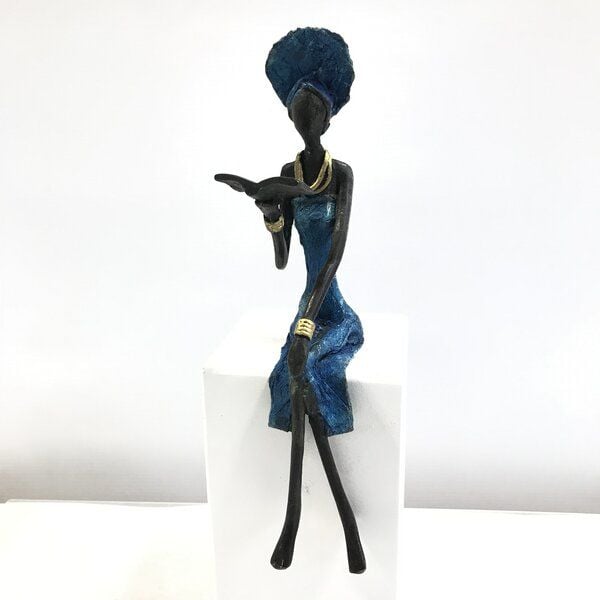 Moogoo Creative Africa Bronze-Skulptur "Lesende Frau" 25 cm von Moogoo Creative Africa