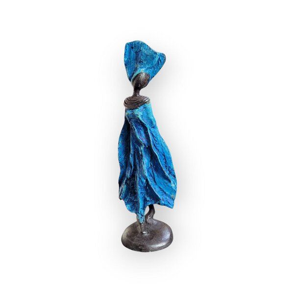 Moogoo Creative Africa Bronze-Skulptur "Petite femme du Sahel" | XS | by Patrice Balma | 16 cm 0,3 kg | Handgemacht | Unikate | verschiedene Farben von Moogoo Creative Africa