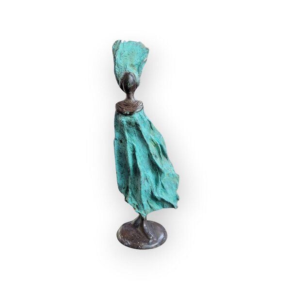 Moogoo Creative Africa Bronze-Skulptur "Petite femme du Sahel" | XS | by Patrice Balma | 16 cm 0,3 kg | Handgemacht | Unikate | verschiedene Farben von Moogoo Creative Africa
