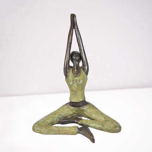 Moogoo Creative Africa Bronze-Skulptur Yoga "Adeline" | by Hamidou | Unikate von Moogoo Creative Africa
