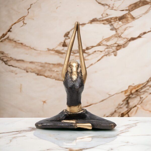 Moogoo Creative Africa Bronze-Skulptur Yoga "Adeline" | by Hamidou | Unikate von Moogoo Creative Africa
