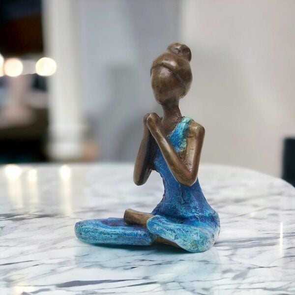 Moogoo Creative Africa Bronze-Skulptur Yoga "Danielle" | by Hamidou | Unikate von Moogoo Creative Africa