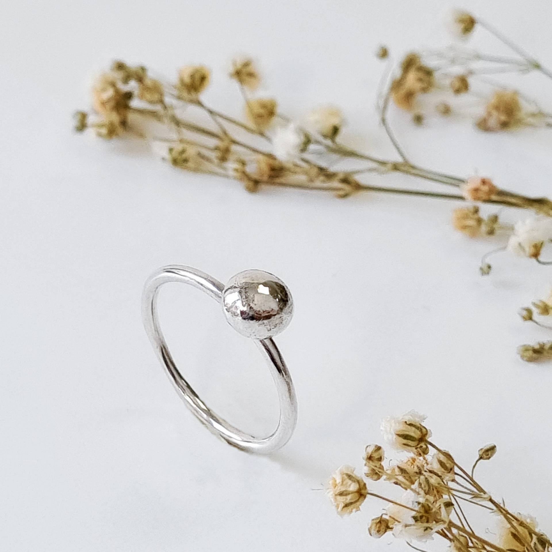 Recycelter Sterling Silber Ring Handgemachter Bio-Schmuck von MooiJewellery