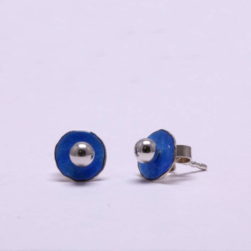 Silberner Ohrstecker Emaille Vergismeinnicht Blau Einzigartig Silberner Ohrstecker Emaille Vergismeinnicht Blau Einzigartig von MooiSchoen